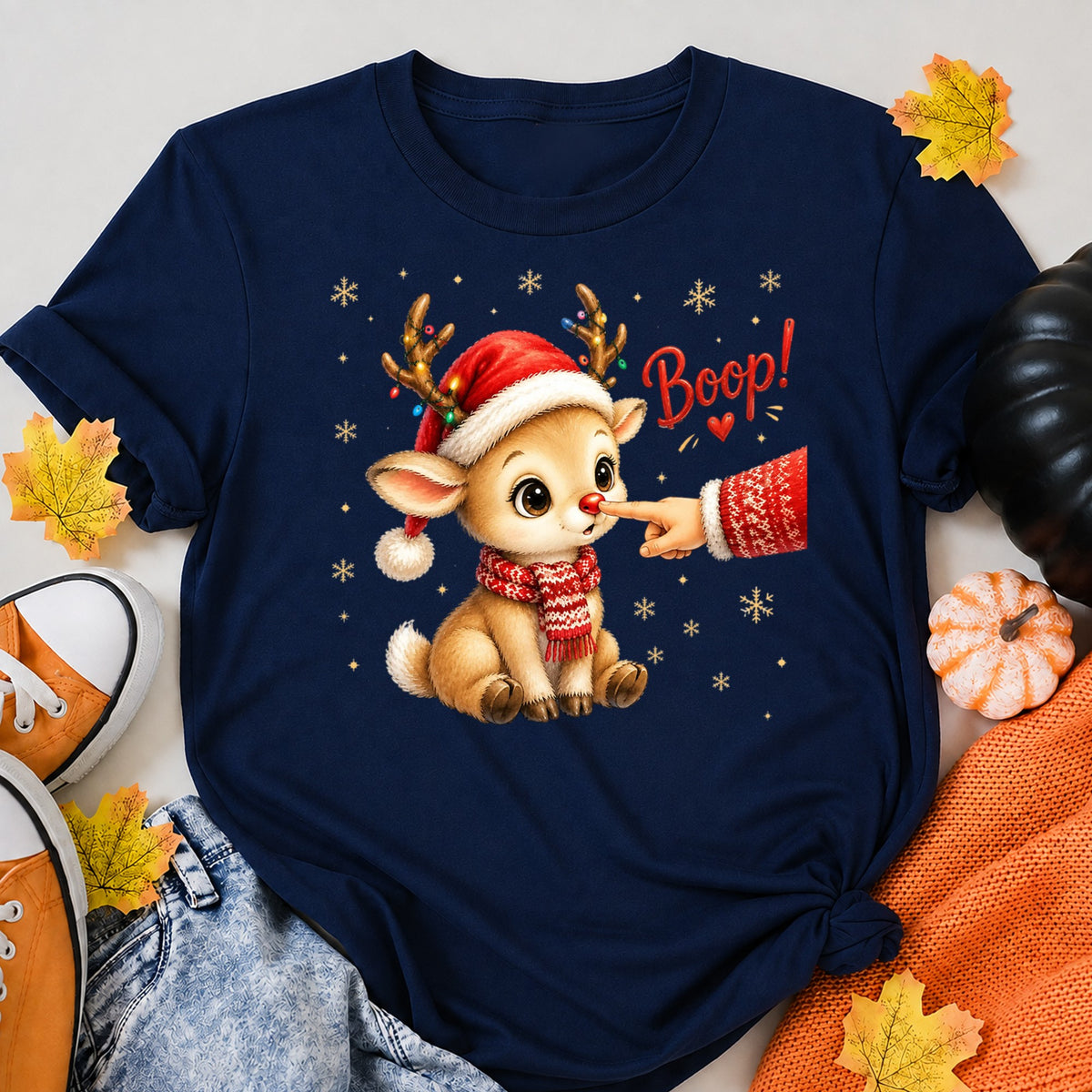 Boop Baby Reindeer Cute Christmas T-Shirt - product view 8