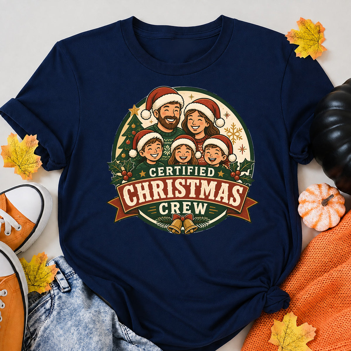 Certified Christmas Crew Christmas Family T-Shirt - product view 8
