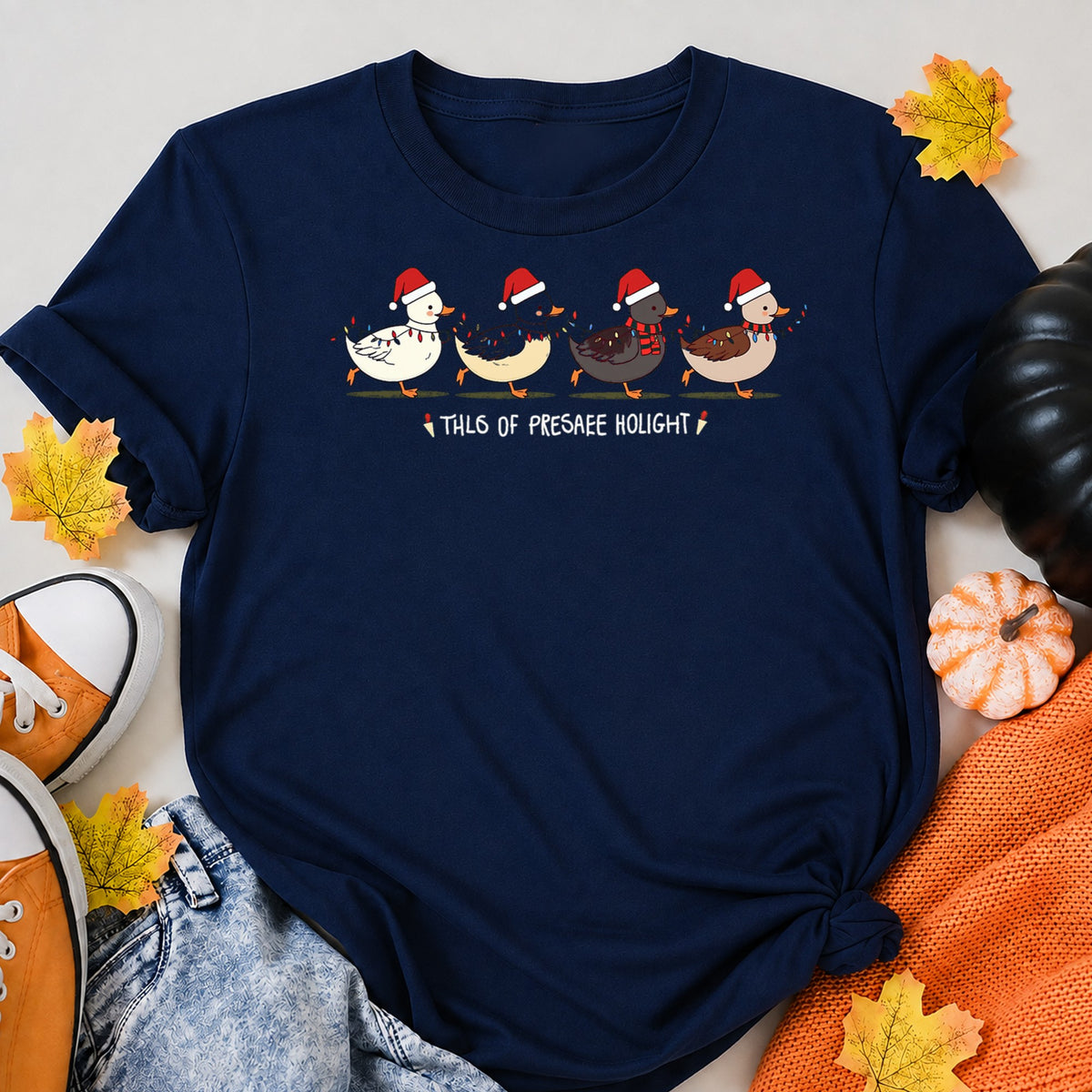 Christmas Lights Ducks Holiday Shenanigans T-Shirt - product view 8