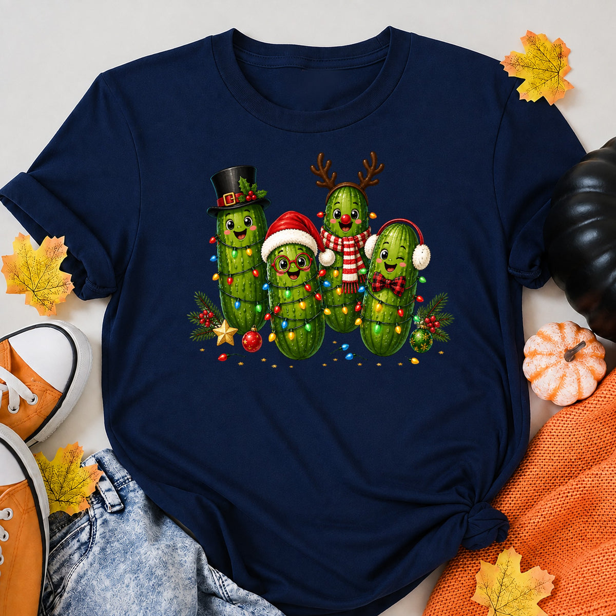 Christmas Pickle Family Funny T-Shirt - product view 8