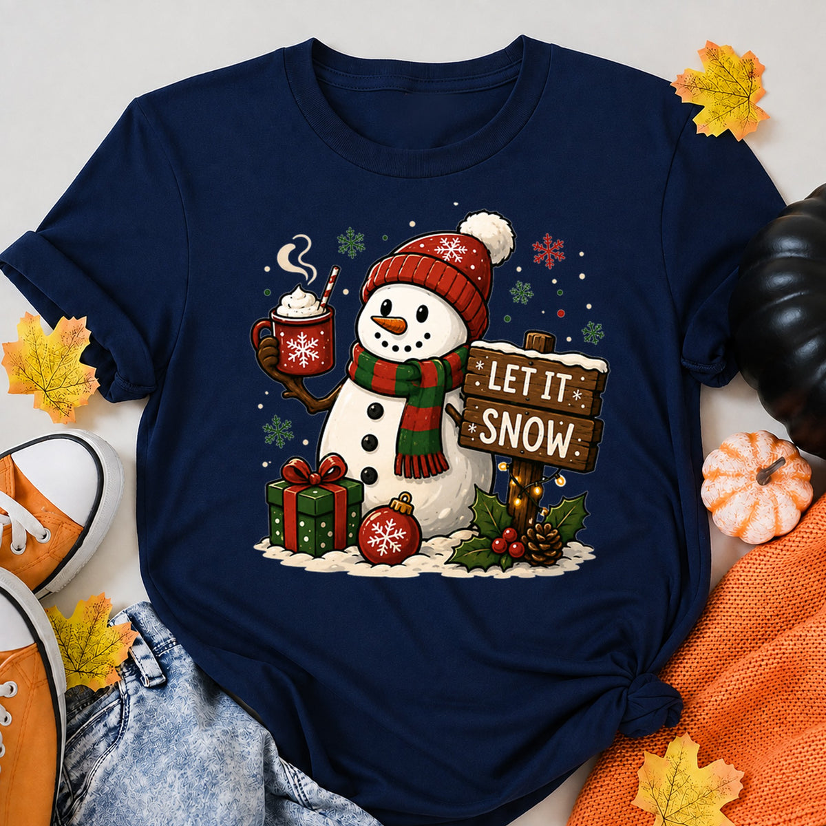 Christmas Snowman T-Shirt - product view 8
