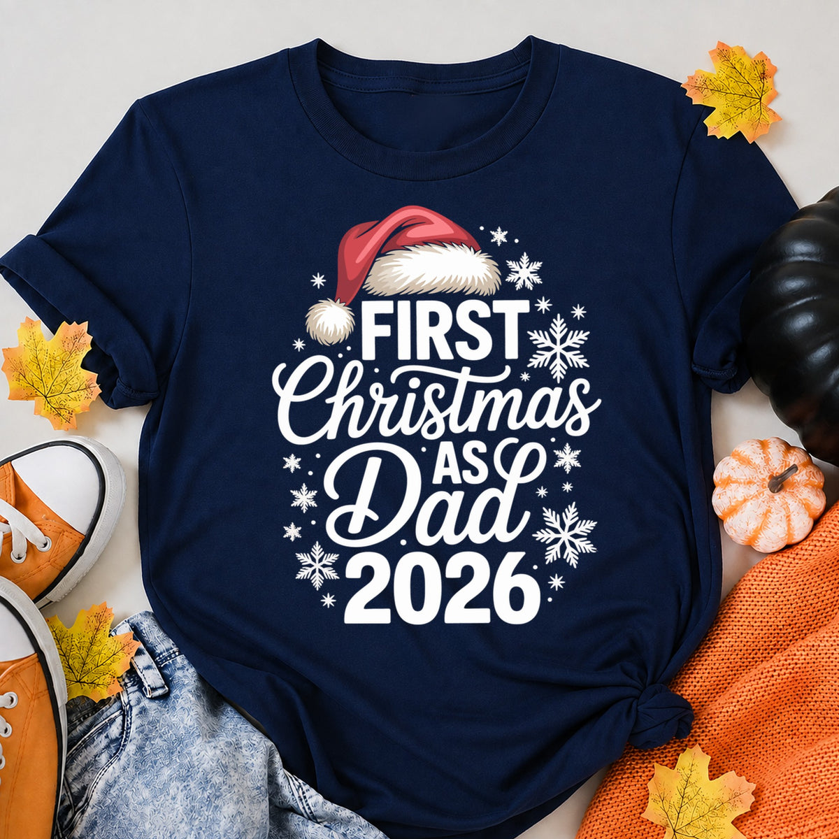 First Christmas As Dad 2026 T-Shirt - product view 8