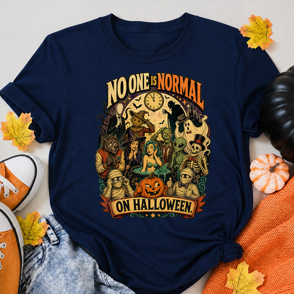 Halloween Shirt in Navy – alternate view