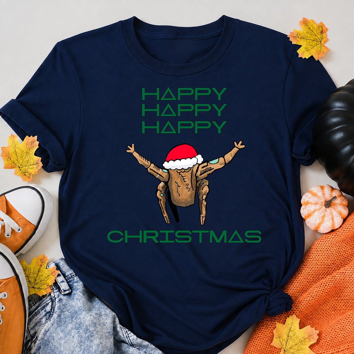 Happy Happy Happy Christmas T-Shirt - product view 8