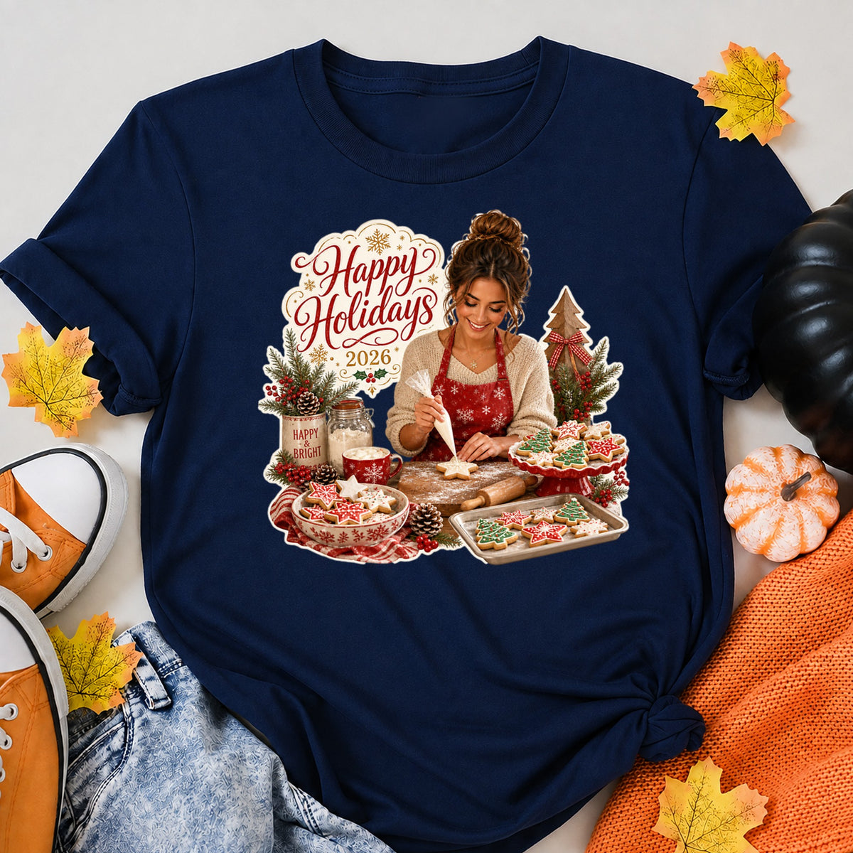 Happy Holidays 2026 Christmas T-Shirt - product view 8