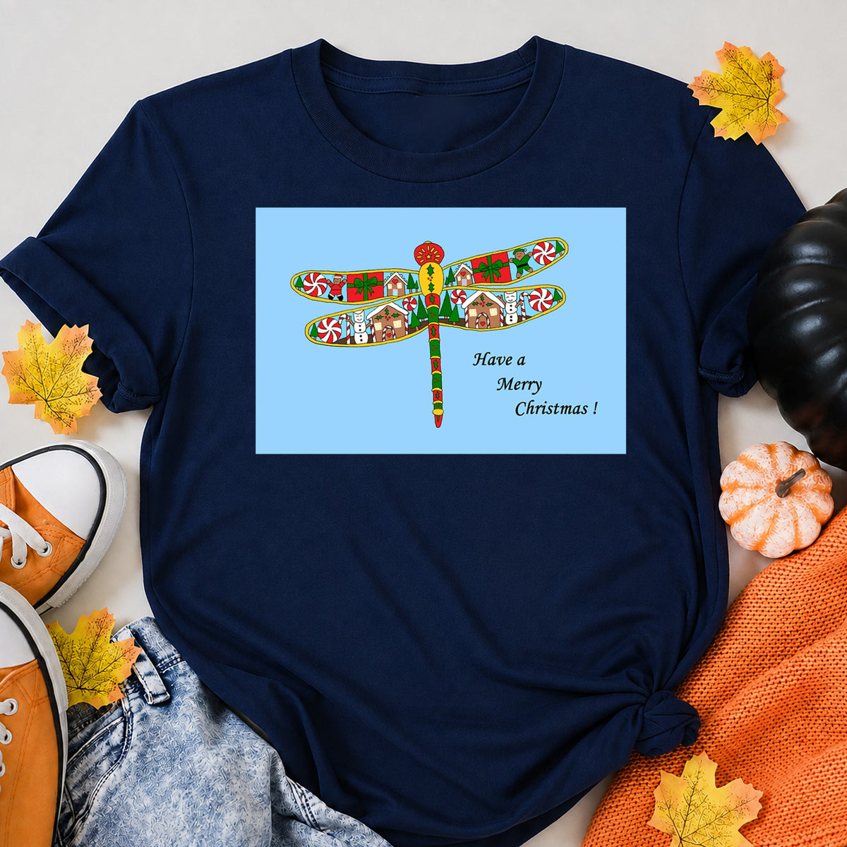 Have A Merry Christmas Dragonfly T-Shirt - product view 8