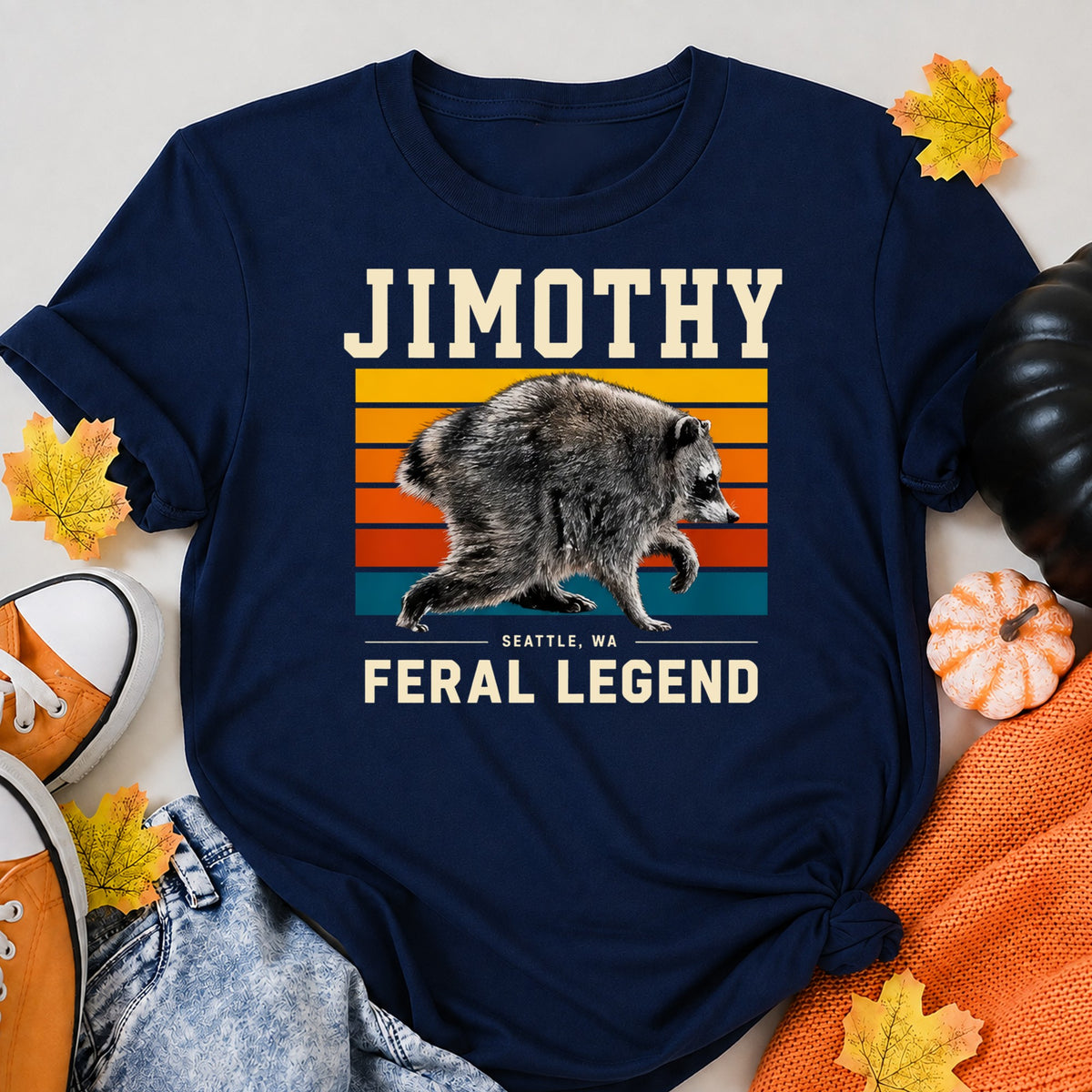 Jimothy Raccoon Seattle Feral Legend Meme T-Shirt