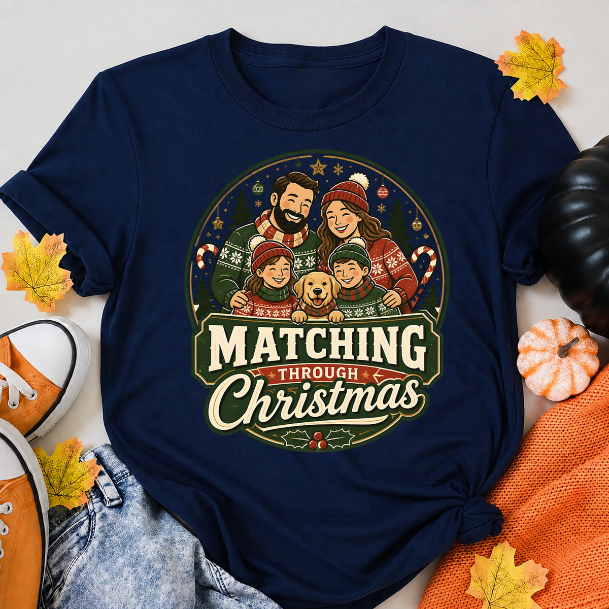 Matching Through Christmas Family T-Shirt - product view 8