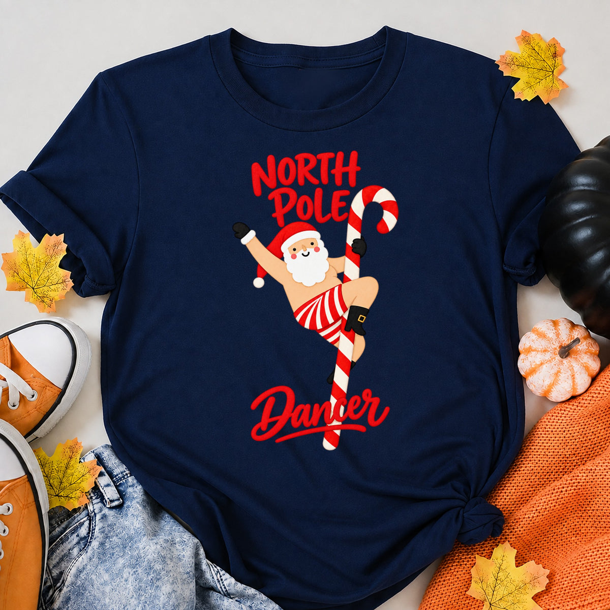 North Pole Dancer Christmas T-Shirt - product view 8