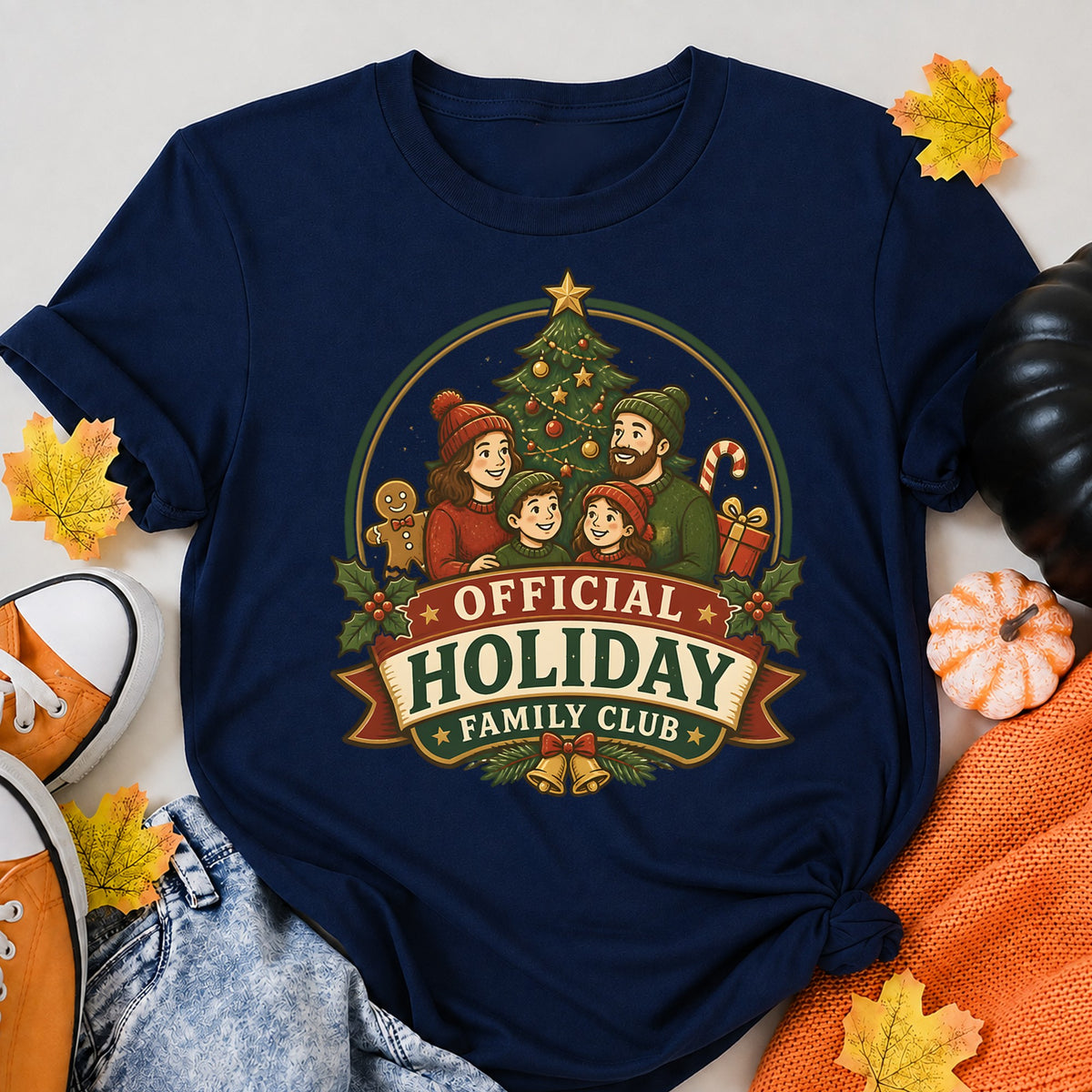 Official Holiday Family Club Christmas Family T-Shirt - product view 8