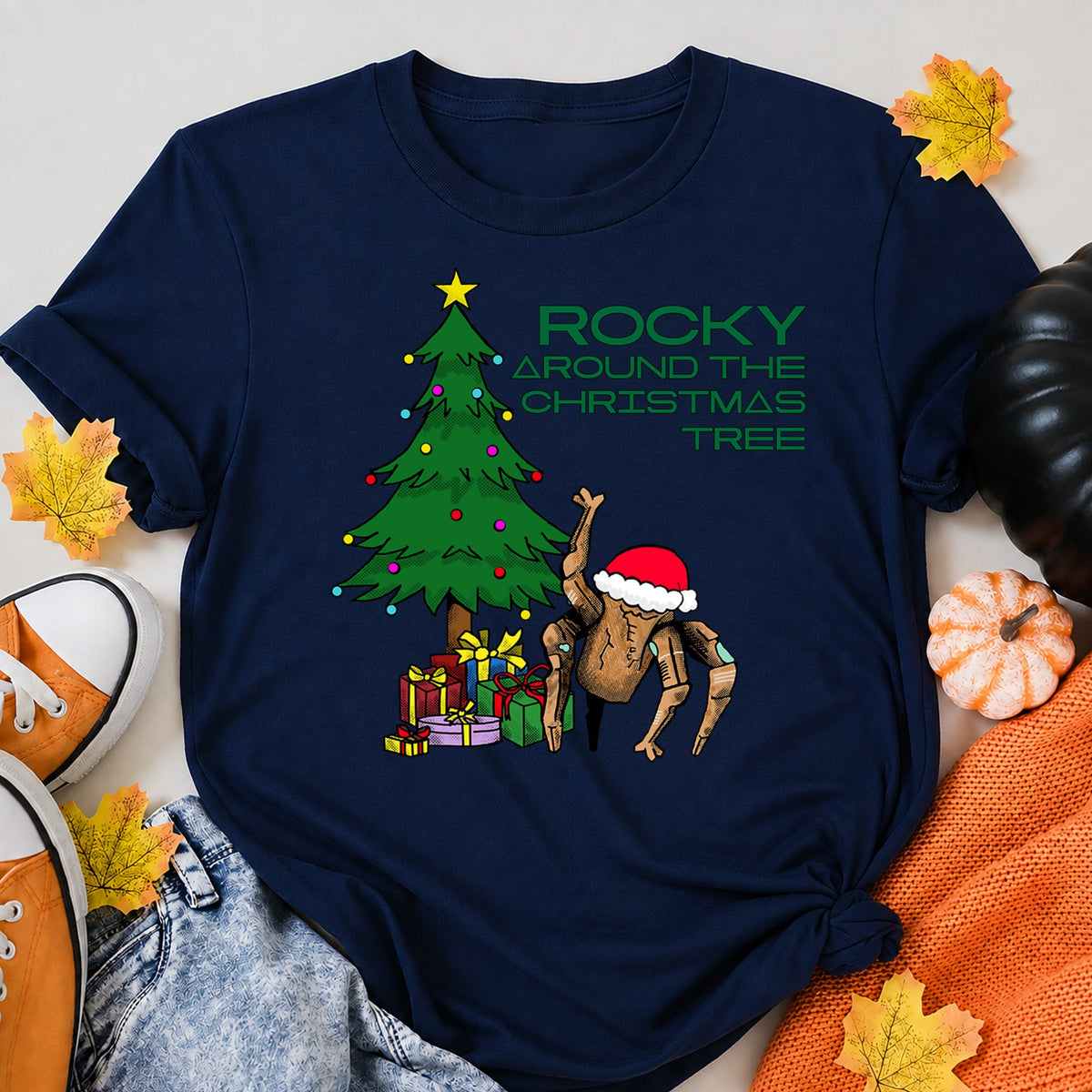 Rocky Around The Christmas Tree T-Shirt - product view 8