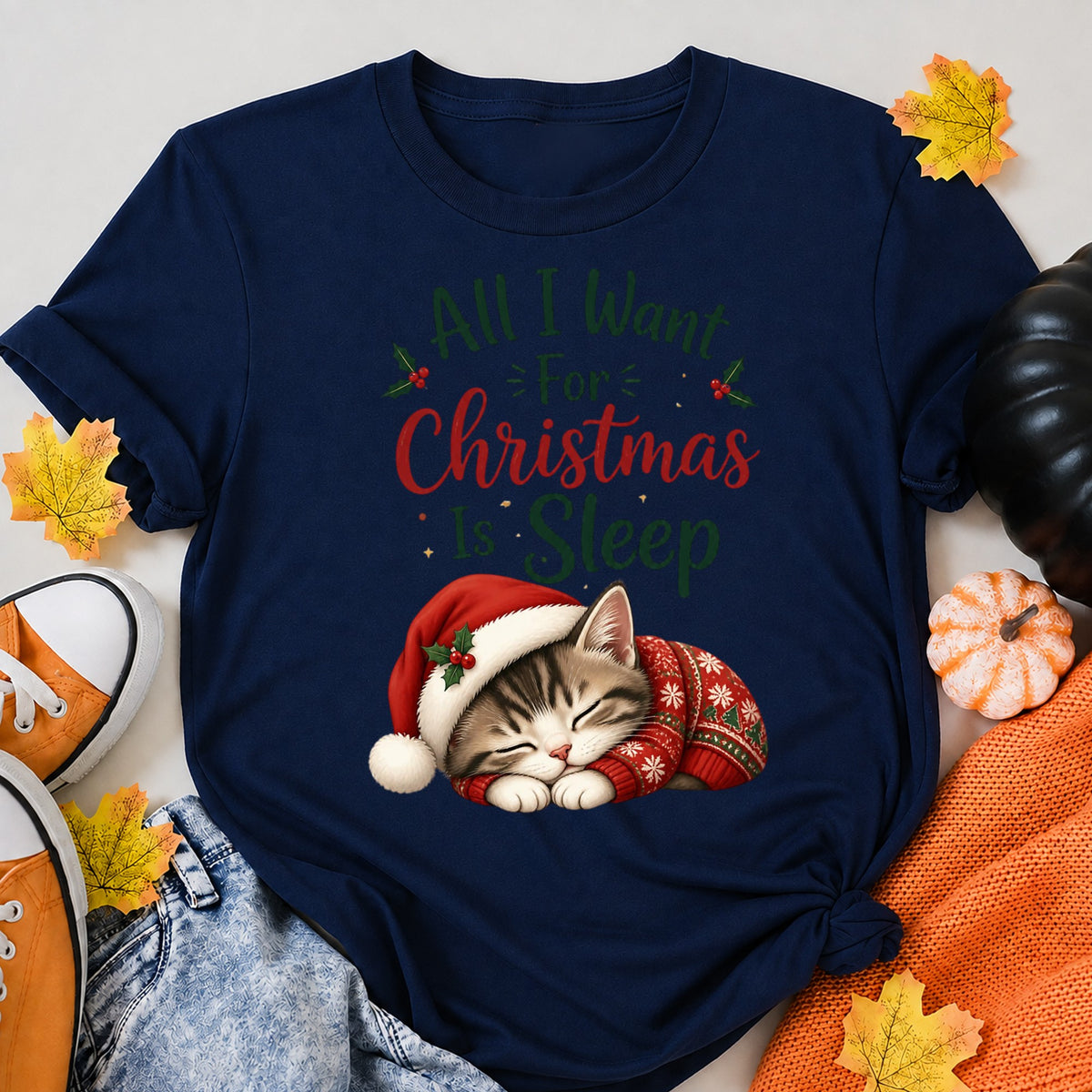 Sleep. All I Want For Christmas T-Shirt - product view 8