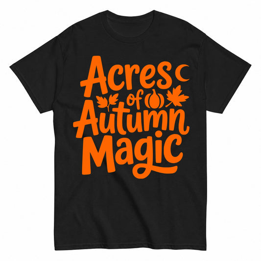 Acres Of Autumn Magic Halloween Shirt in Black – product view