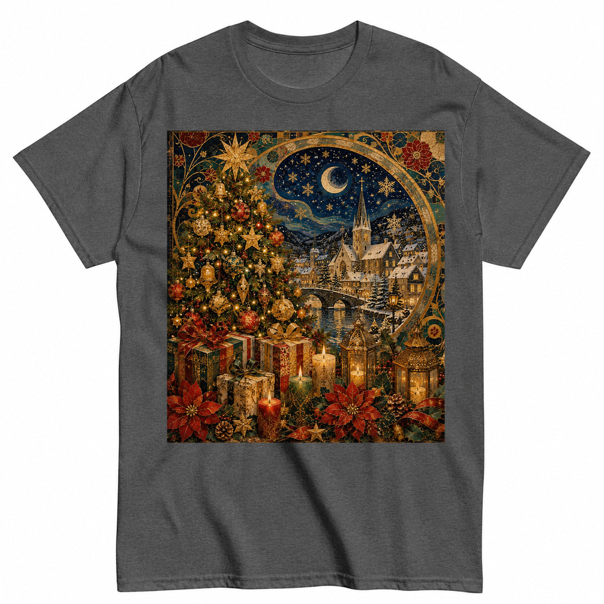 Alpine Christmas Glow A Golden Winter Village T-Shirt - product view 3