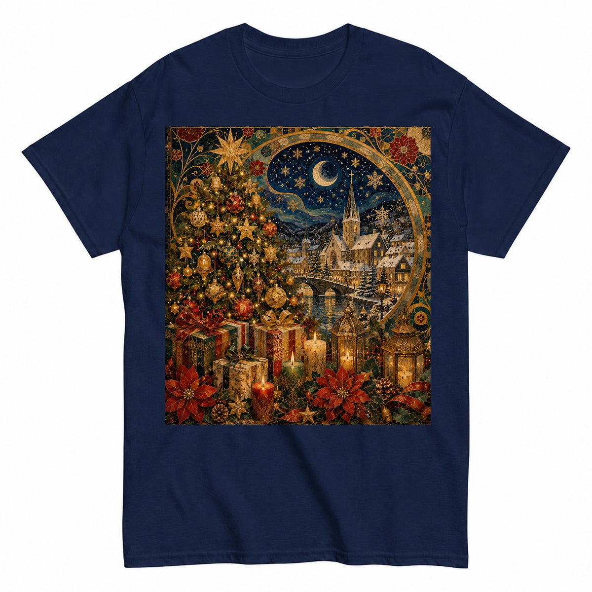 Alpine Christmas Glow A Golden Winter Village T-Shirt - product view 4