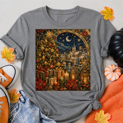 Alpine Christmas Glow A Golden Winter Village T-Shirt - product view 7