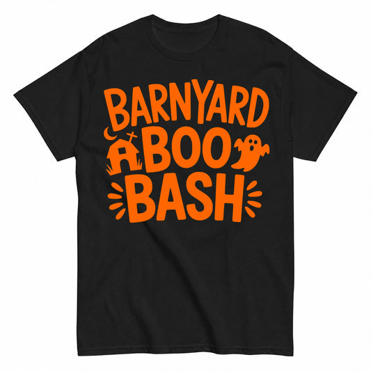 Barnyard Boo Bash Halloween Shirt in Black – product view