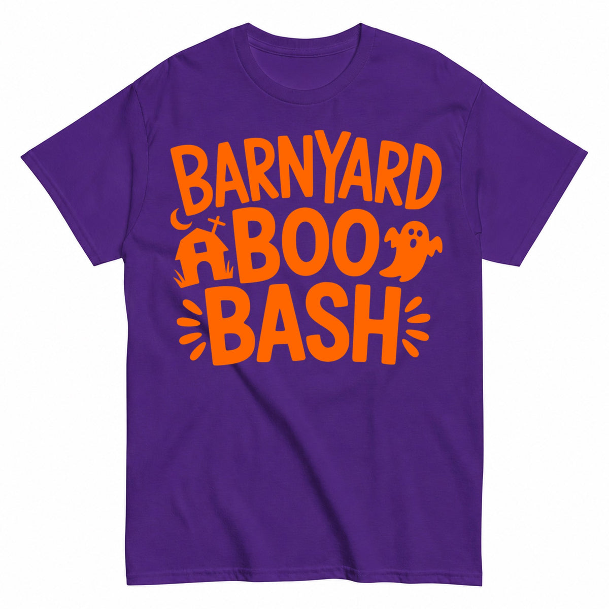 Barnyard Boo Bash Halloween Shirt in Blue – product view