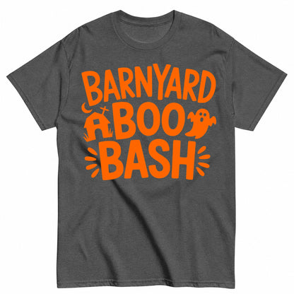 Barnyard Boo Bash Halloween Shirt in Grey – product view