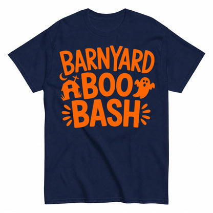 Barnyard Boo Bash Halloween Shirt in Navy – product view