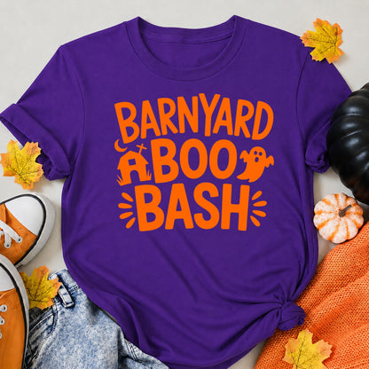 Barnyard Boo Bash Halloween Shirt in Blue – alternate view