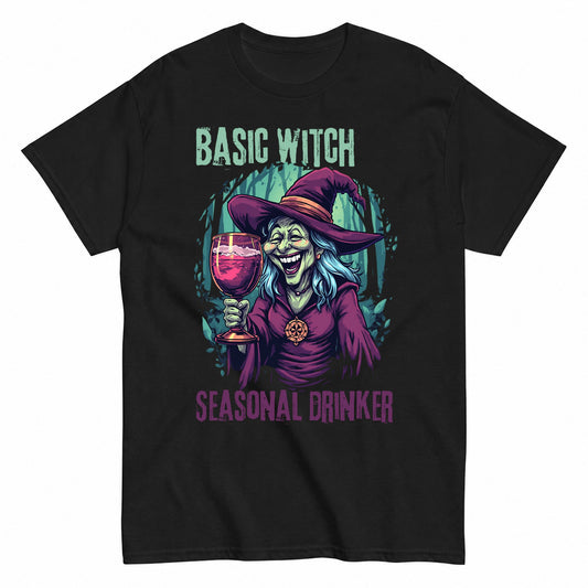 Basic Witch Halloween Shirt in Black – product view