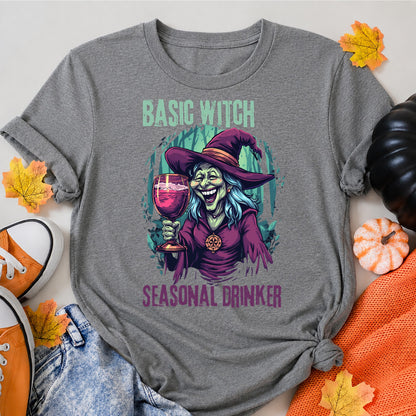 Basic Witch Halloween Shirt in Grey – alternate view