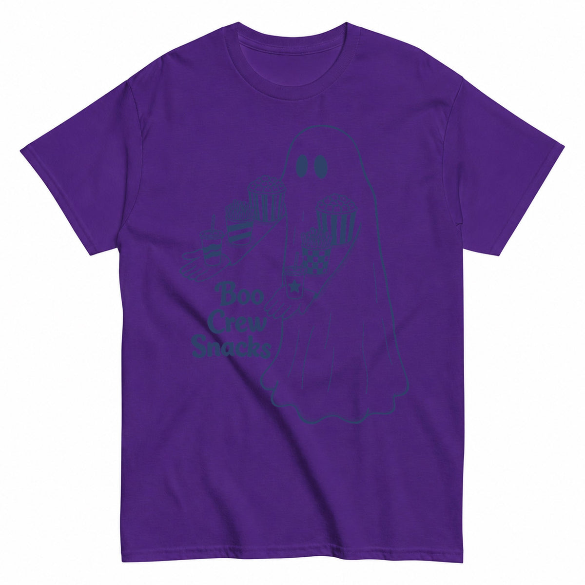 Boo Crew Snacks Halloween Shirt in Blue – product view