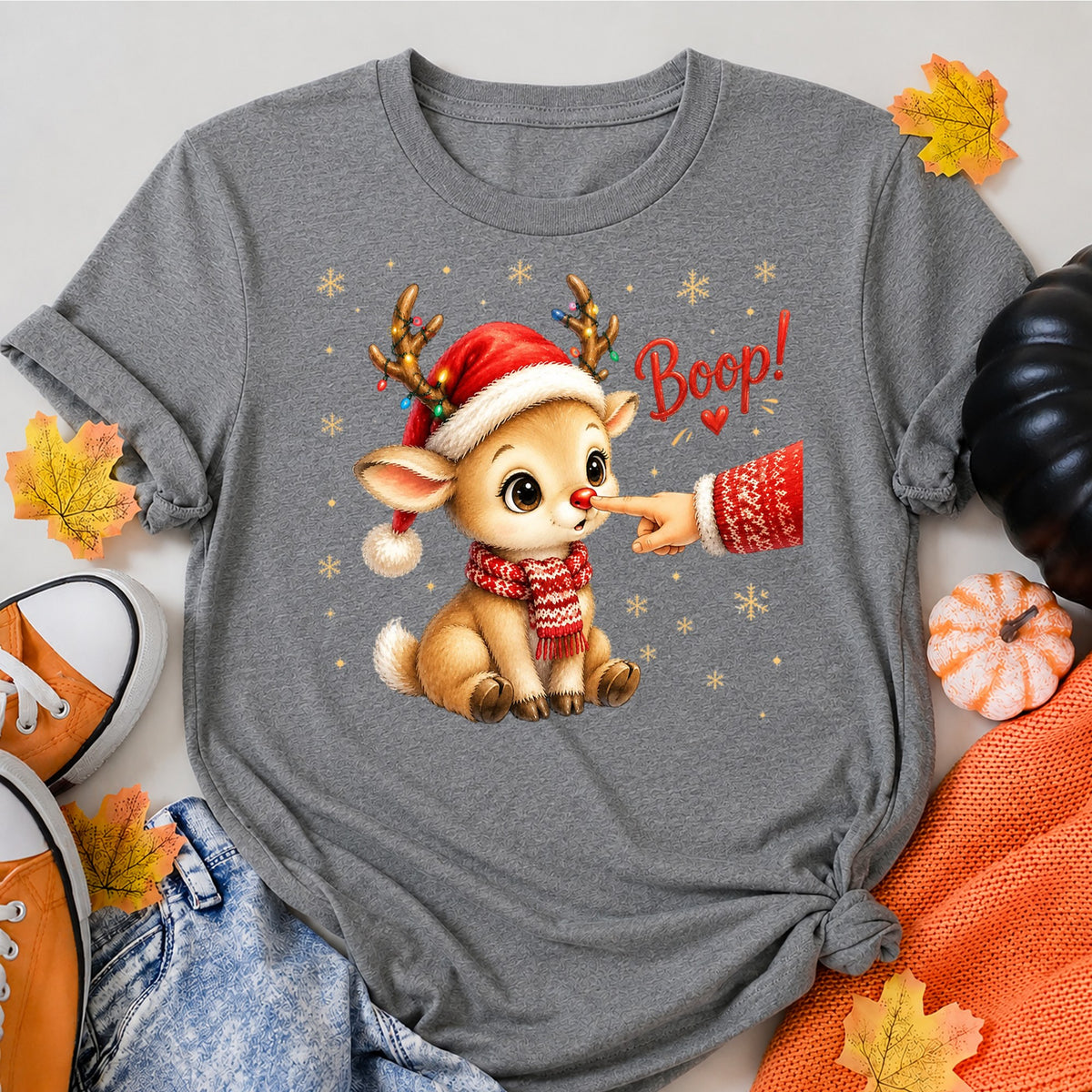 Boop Baby Reindeer Cute Christmas T-Shirt - product view 7