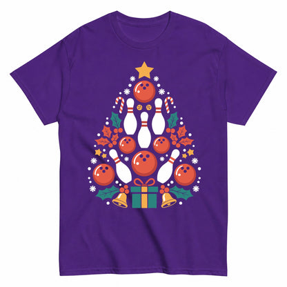 Bowling Christmas Tree T-Shirt - product view 2