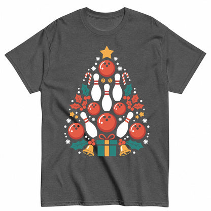 Bowling Christmas Tree T-Shirt - product view 3