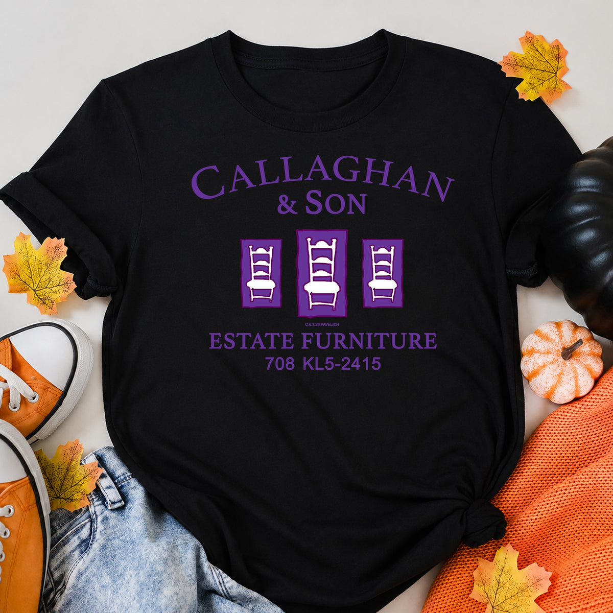 Callaghan And Son Purple Christmas T-Shirt - product view 5