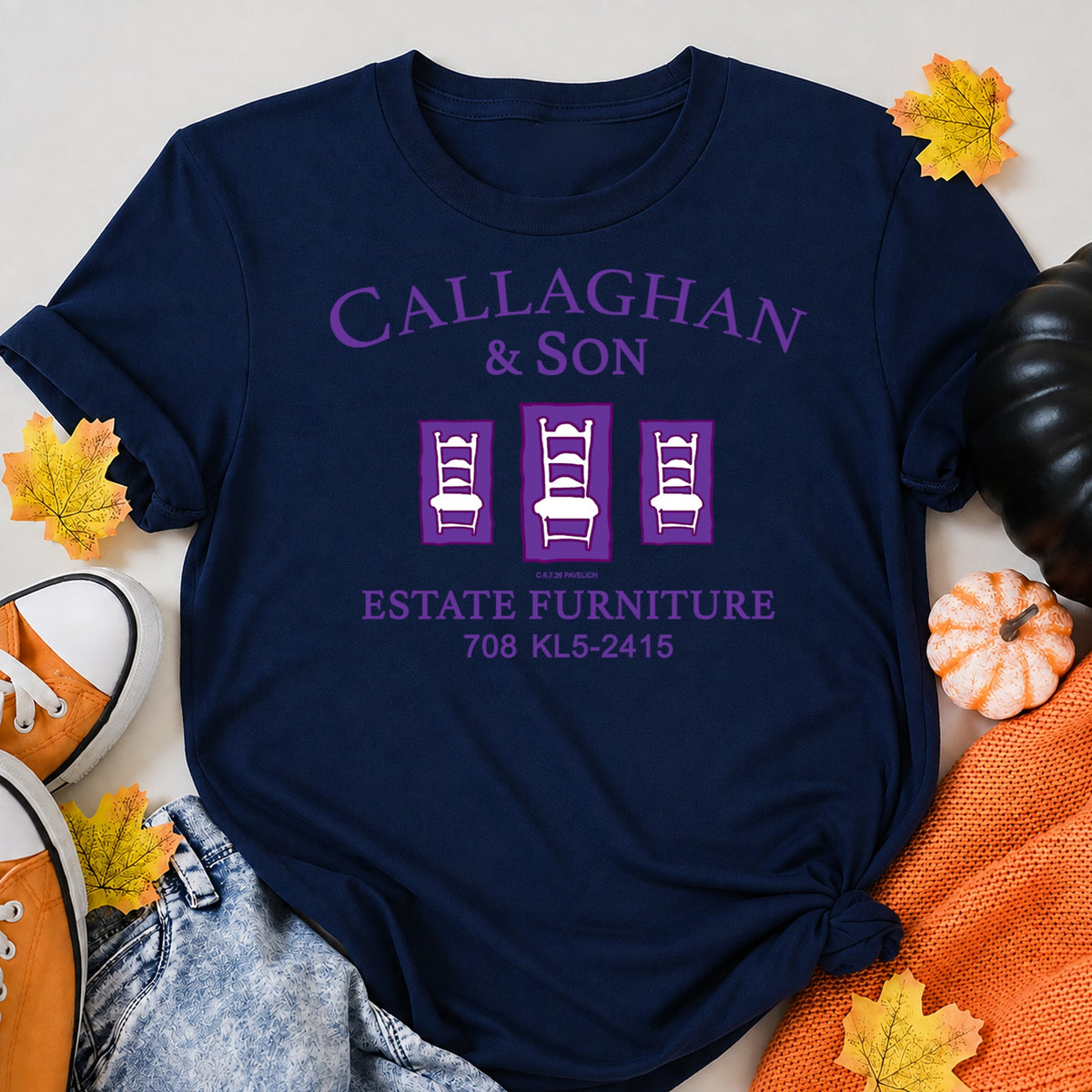 Callaghan And Son Purple Christmas T-Shirt - product view 8