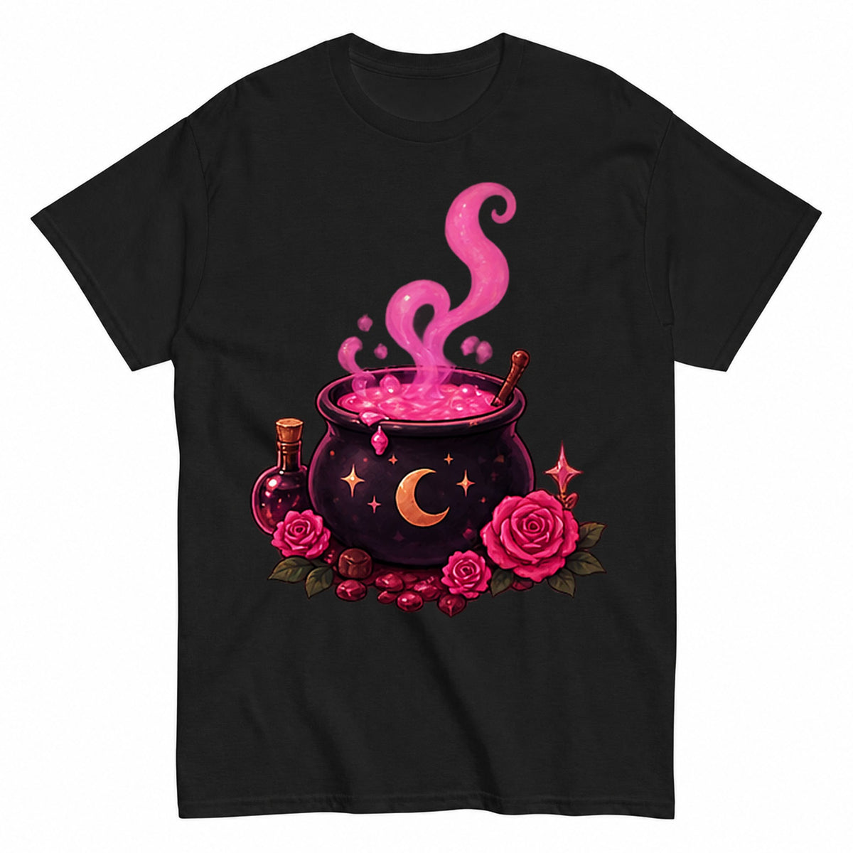 Cauldron Halloween Shirt in Black – product view