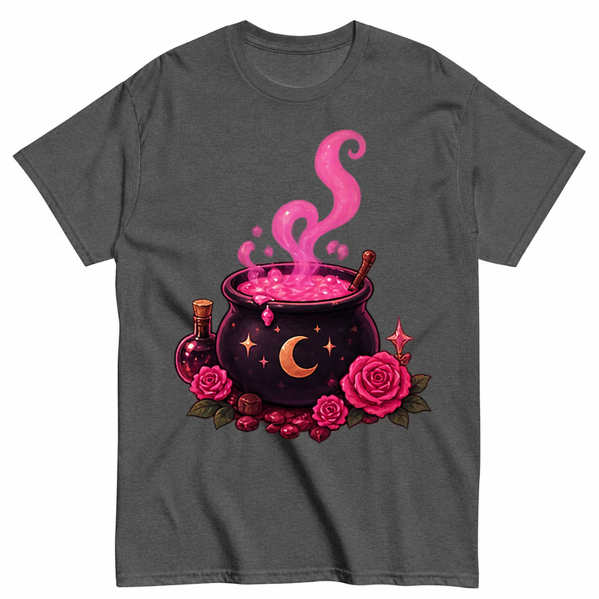 Cauldron Halloween Shirt in Grey – product view