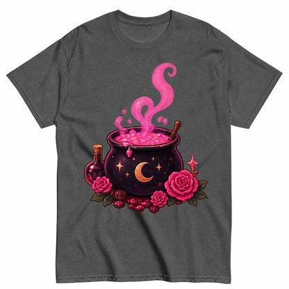 Cauldron Halloween Shirt in Grey – product view