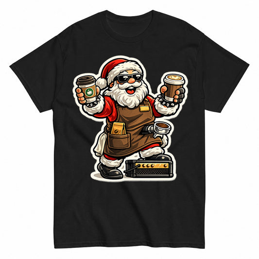 Christmas Barista Santa T-Shirt - product view 1