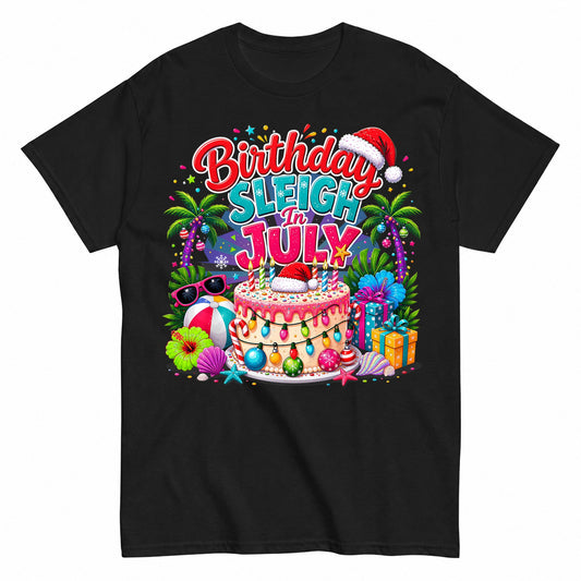 Christmas Birthday In July Tropical Celebration T-Shirt - product view 1