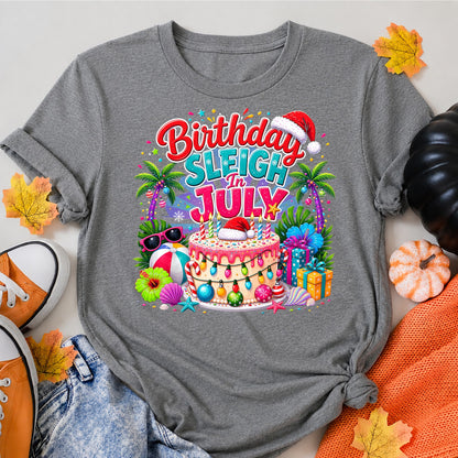 Christmas Birthday In July Tropical Celebration T-Shirt - product view 7
