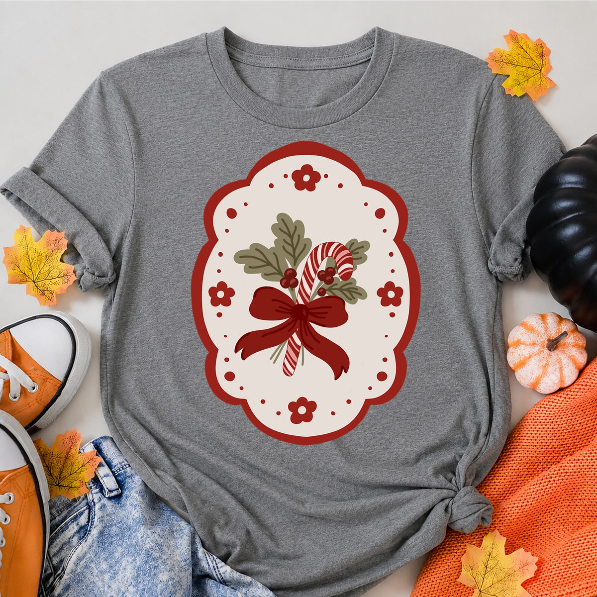 Christmas Candy Cane T-Shirt - product view 7