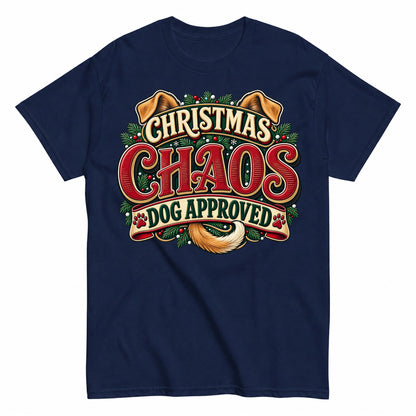 Christmas Chaos Dog Approved Holiday Humor T-Shirt - product view 4