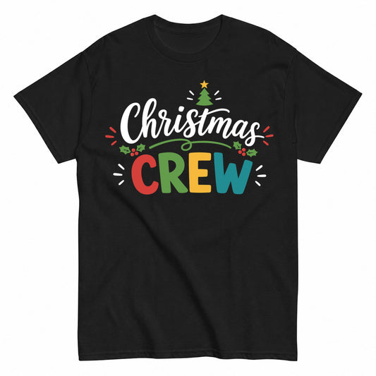 Christmas Crew Christmas Tree Holly Holiday Festive Retro T-Shirt - product view 1