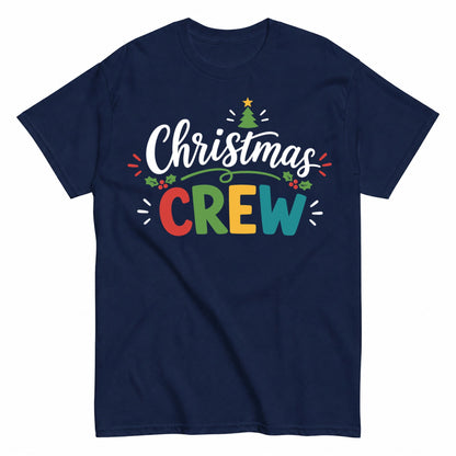 Christmas Crew Christmas Tree Holly Holiday Festive Retro T-Shirt - product view 4