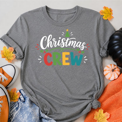 Christmas Crew Christmas Tree Holly Holiday Festive Retro T-Shirt - product view 7
