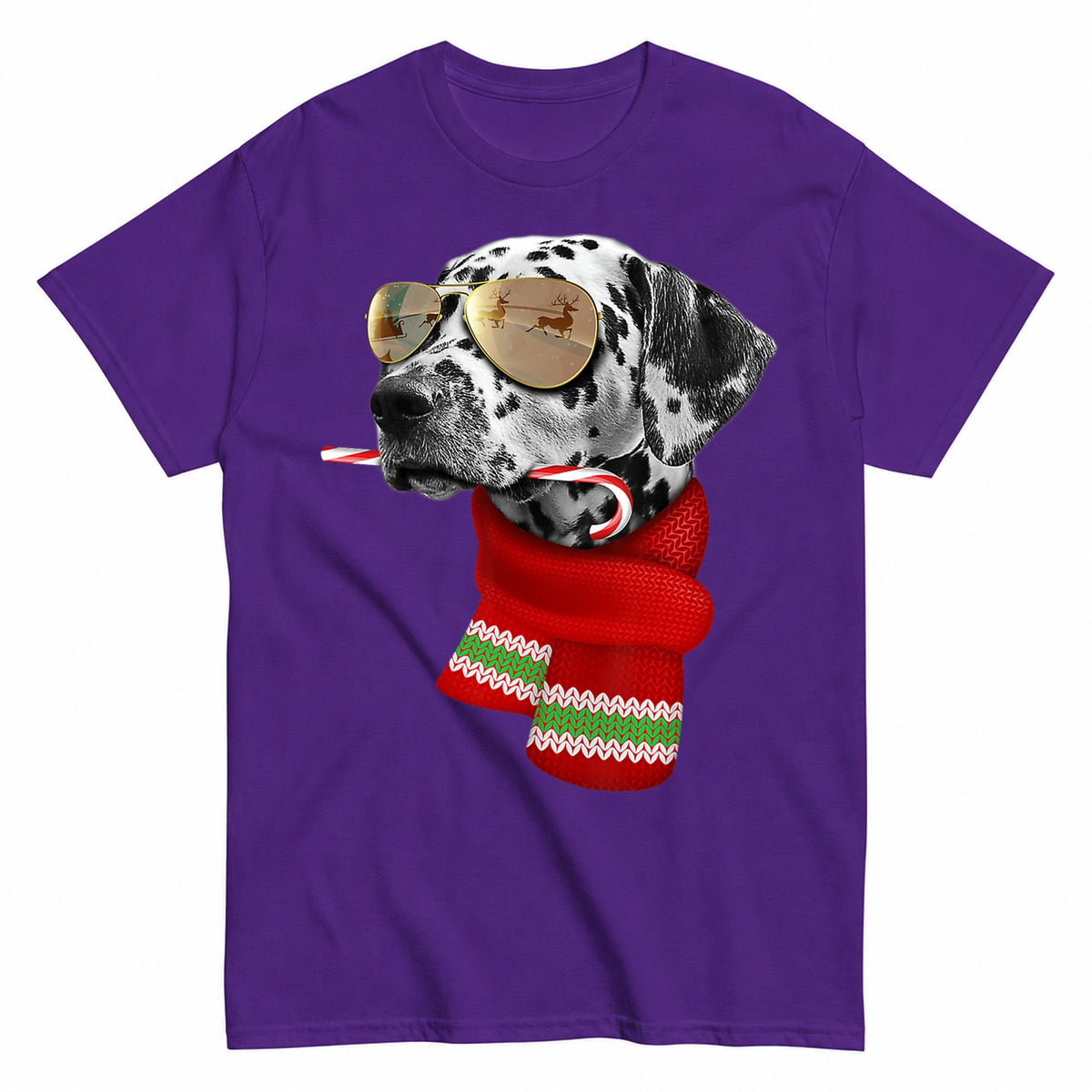 Dalmatian Christmas Dog Lover Holiday T-Shirt - product view 2