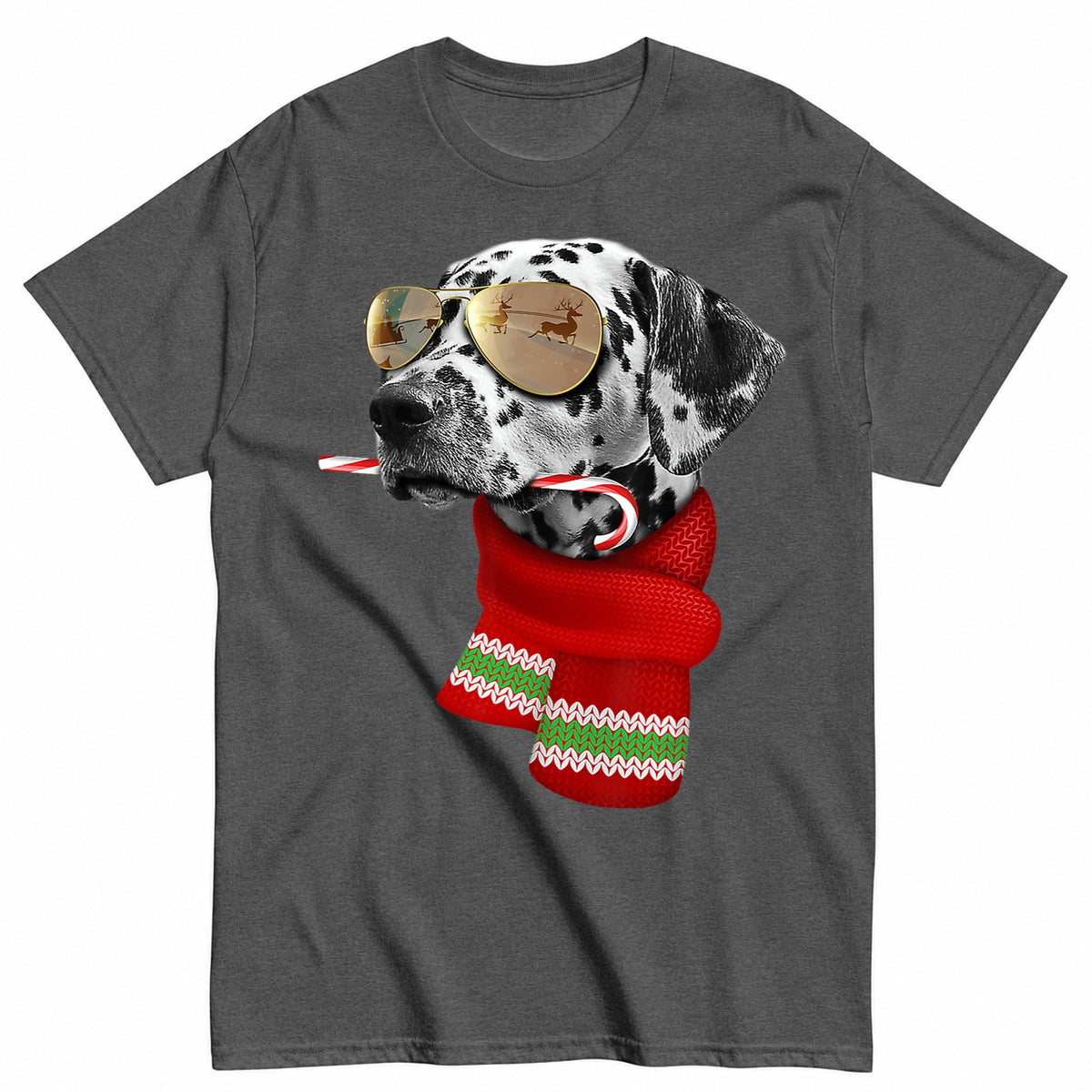 Dalmatian Christmas Dog Lover Holiday T-Shirt - product view 3