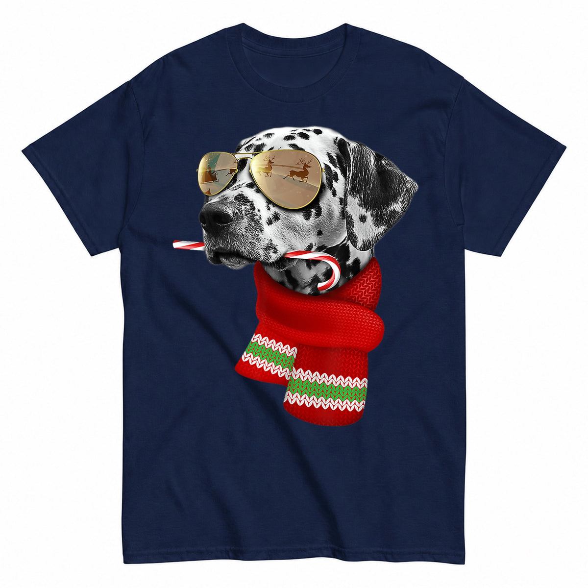 Dalmatian Christmas Dog Lover Holiday T-Shirt - product view 4