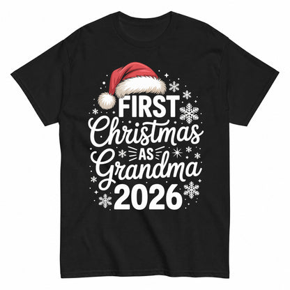 First Christmas As Grandma 2026 T-Shirt - product view 1
