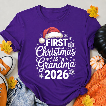 First Christmas As Grandma 2026 T-Shirt - product view 6