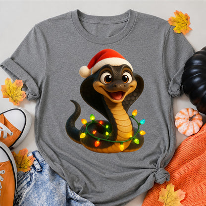 Forest Cobra Christmas Lights T-Shirt - product view 7